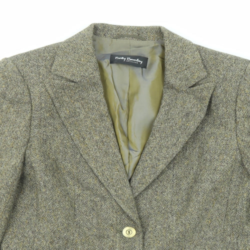 Betty Barclay Womens Green Acrylic Jacket Blazer Size 16