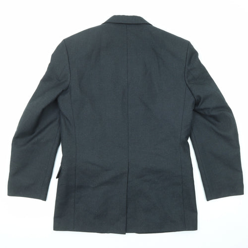 Hector Jones Mens Black Wool Jacket Suit Jacket Size 36 Regular