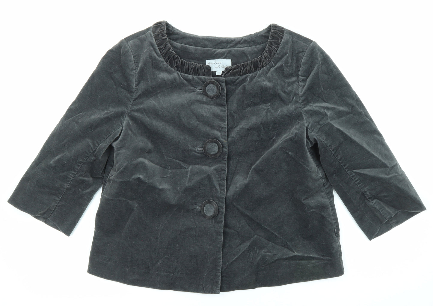 Vackpot Womens Grey Jacket Size 8 Button
