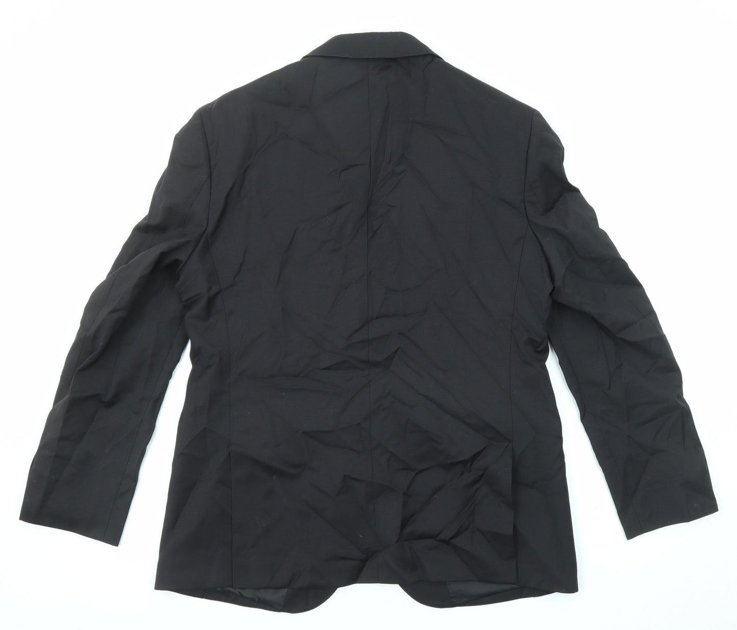 Marks and Spencer Mens Black Polyester Jacket Suit Jacket Size 40 Regular