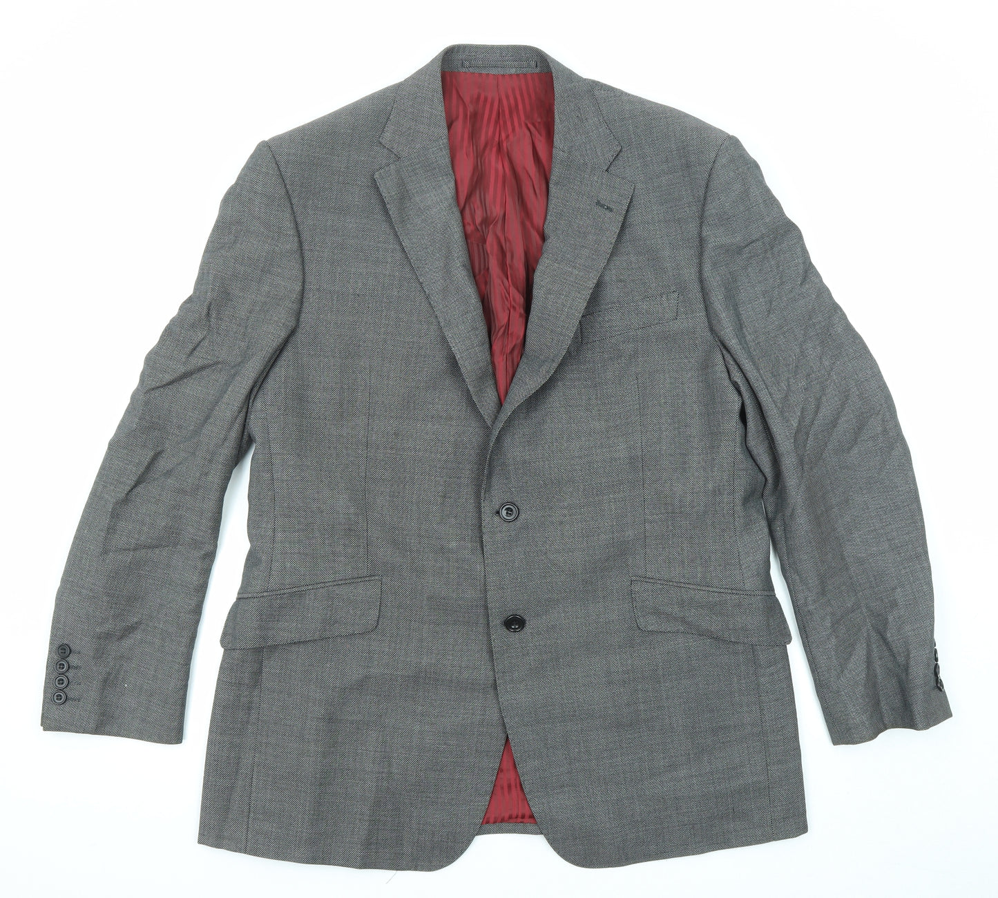 Marks and Spencer Mens Grey Wool Jacket Suit Jacket Size 42 Regular