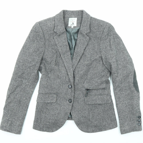 Vackrox Womens Grey Wool Jacket Blazer Size 8