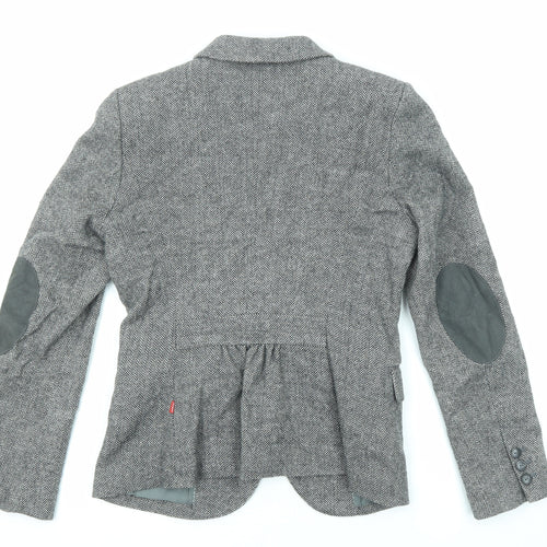 Vackrox Womens Grey Wool Jacket Blazer Size 8