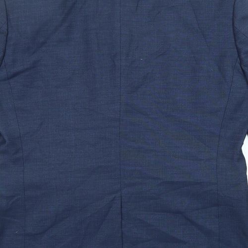 H&M Mens Blue Polyester Jacket Suit Jacket Size 52 Regular