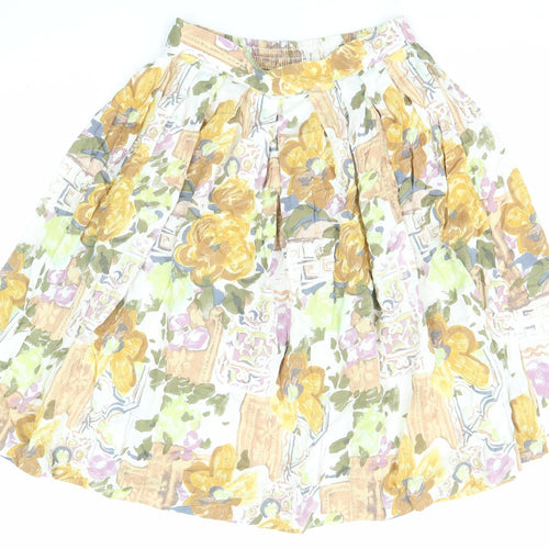 St Michael Womens Multicoloured Floral Viscose Tulip Skirt Size 14