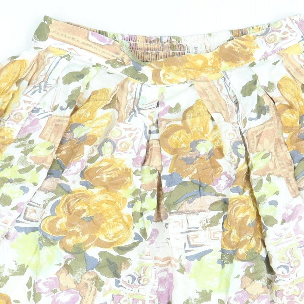 St Michael Womens Multicoloured Floral Viscose Tulip Skirt Size 14