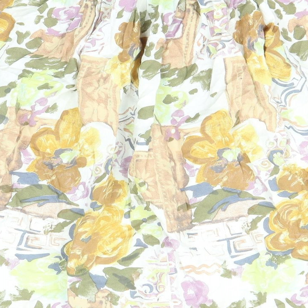 St Michael Womens Multicoloured Floral Viscose Tulip Skirt Size 14