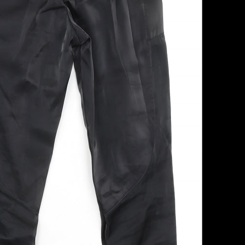 Nike Womens Black Polyester Jogger Trousers Size S L27 in Regular Tie