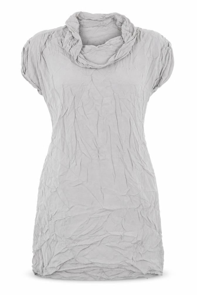 Front view of Gap women’s grey polyester a-line, size S, cowl neck pullover