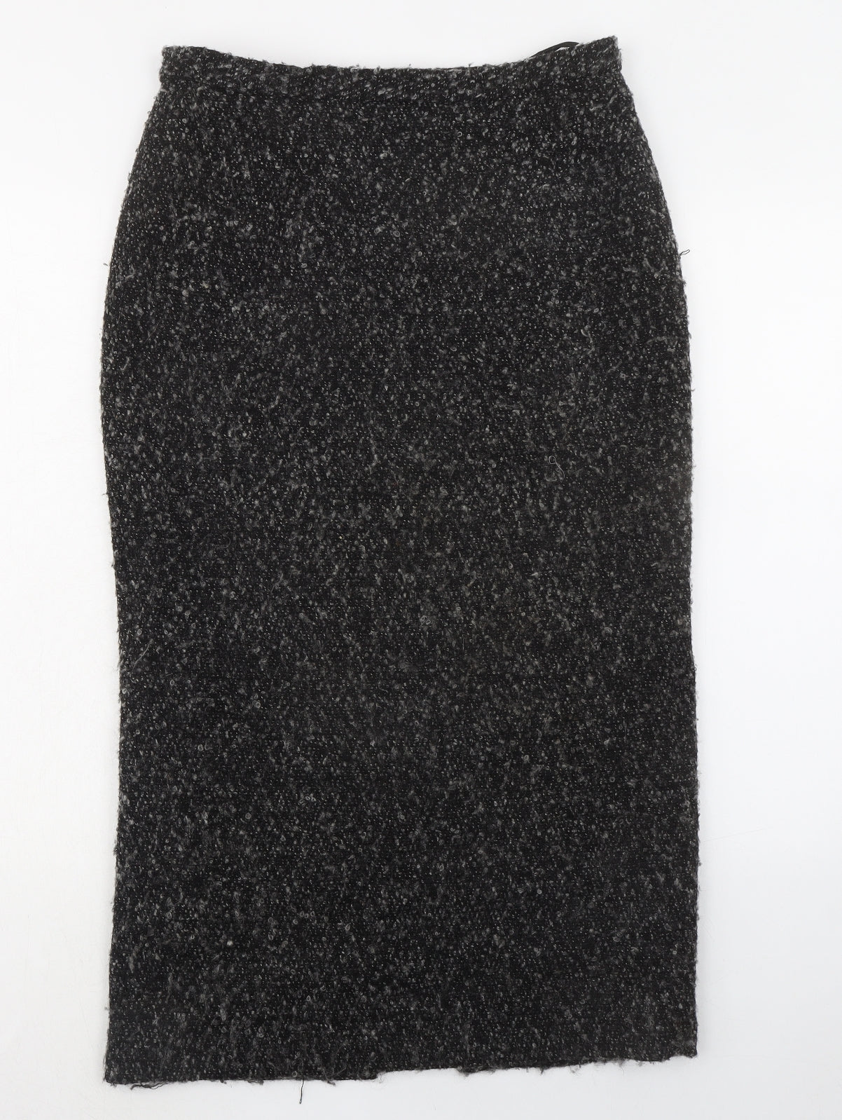 POMODORO Womens Black Polyester Straight & Pencil Skirt Size 14 Zip