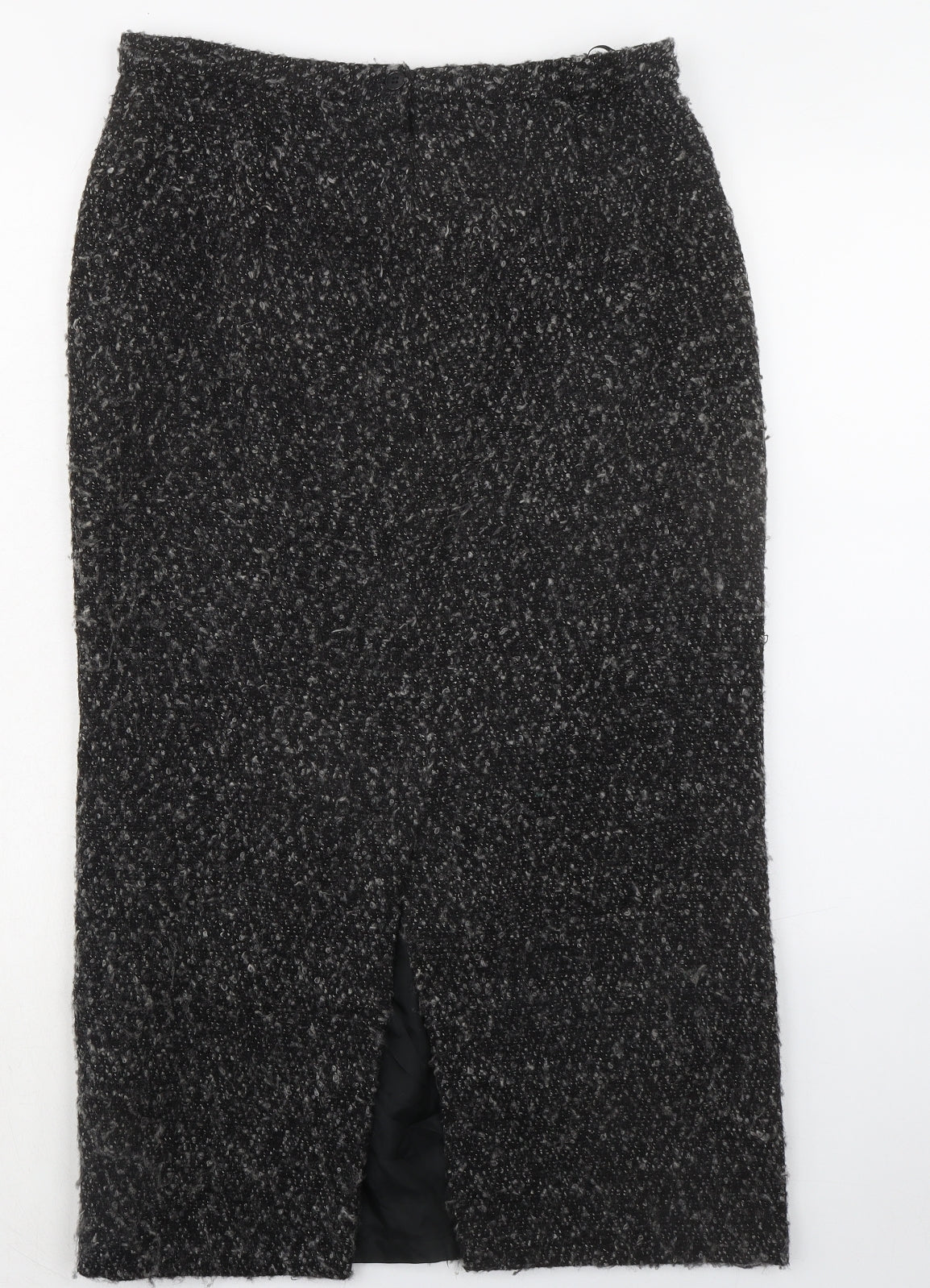 POMODORO Womens Black Polyester Straight & Pencil Skirt Size 14 Zip
