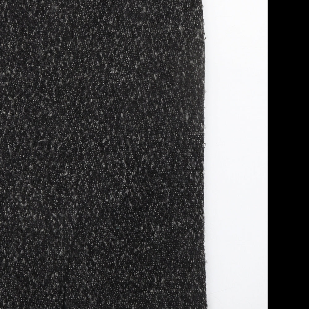 POMODORO Womens Black Polyester Straight & Pencil Skirt Size 14 Zip