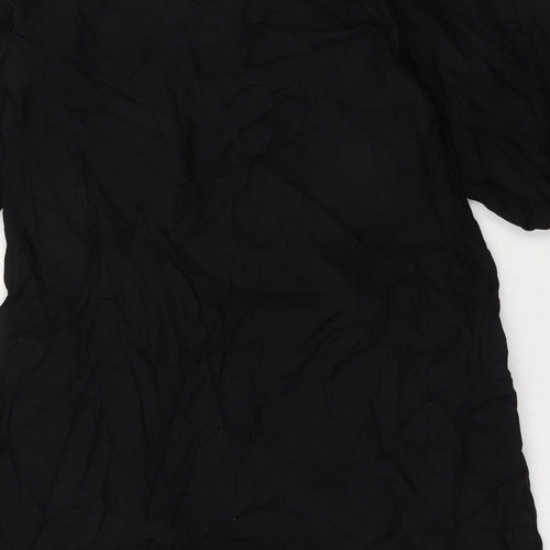 Marks and Spencer Womens Black Polyester A-Line Size 12 Round Neck Pullover