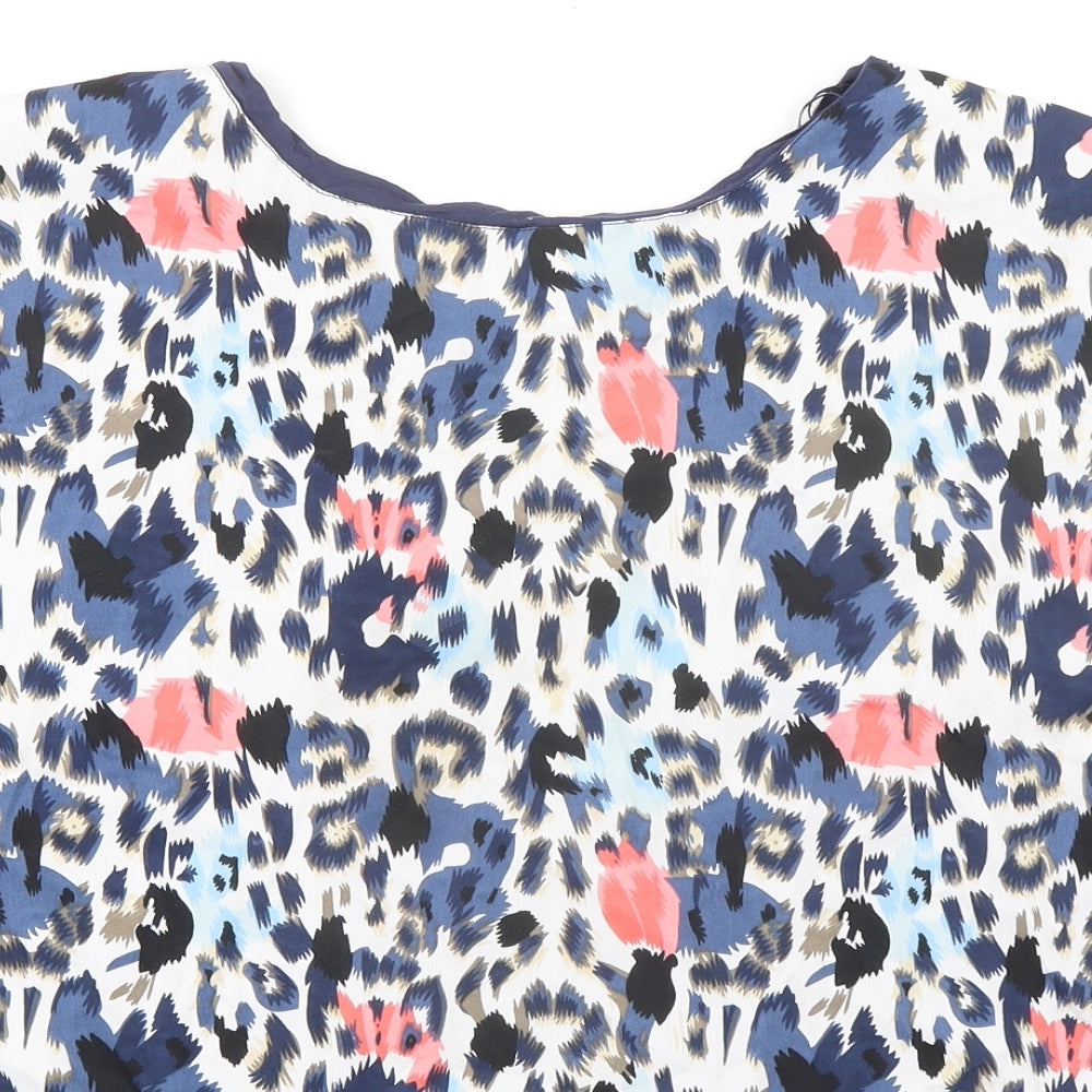 Damart Womens Multicoloured Animal Print Viscose Basic Blouse Size 22 Round Neck - Size 22-24 Leopard Print