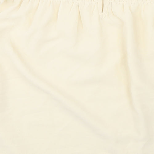 Per Una Womens Ivory Polyester Basic Blouse Size 8 Round Neck