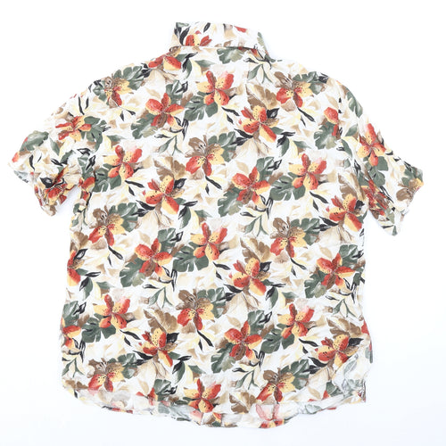 essence Womens Multicoloured Floral Viscose Basic Button-Up Size 18 Collared - Size 18-20