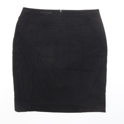 Claudia Strater Womens Black Wool Straight & Pencil Skirt Size 8 Zip