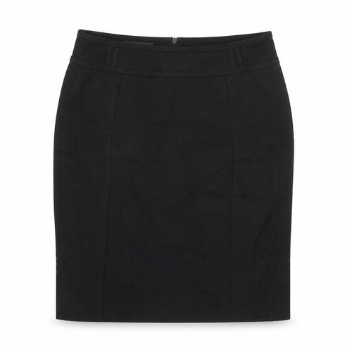 Claudia Strater Womens Black Wool Straight & Pencil Skirt Size 8 Zip