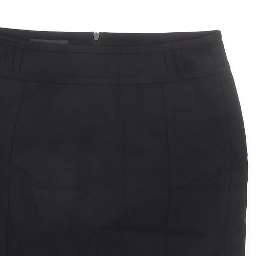 Claudia Strater Womens Black Wool Straight & Pencil Skirt Size 8 Zip