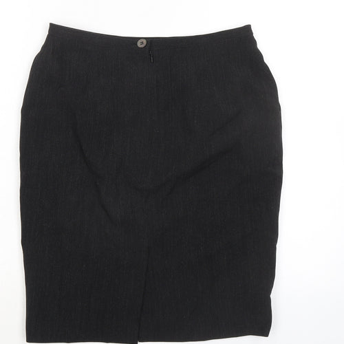Principles Womens Grey Polyester A-Line Skirt Size 12 Zip
