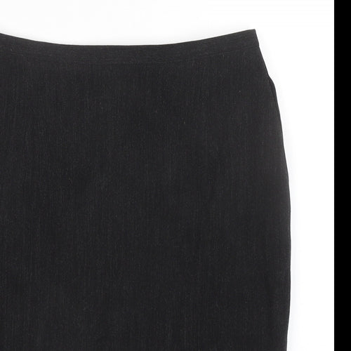 Principles Womens Grey Polyester A-Line Skirt Size 12 Zip