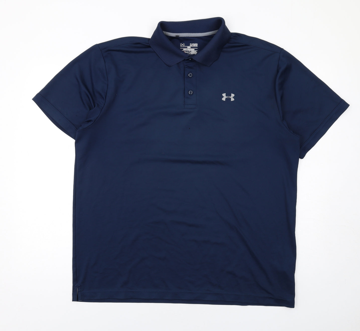 Under armour Mens Blue Polyester Polo Size XL Collared Button