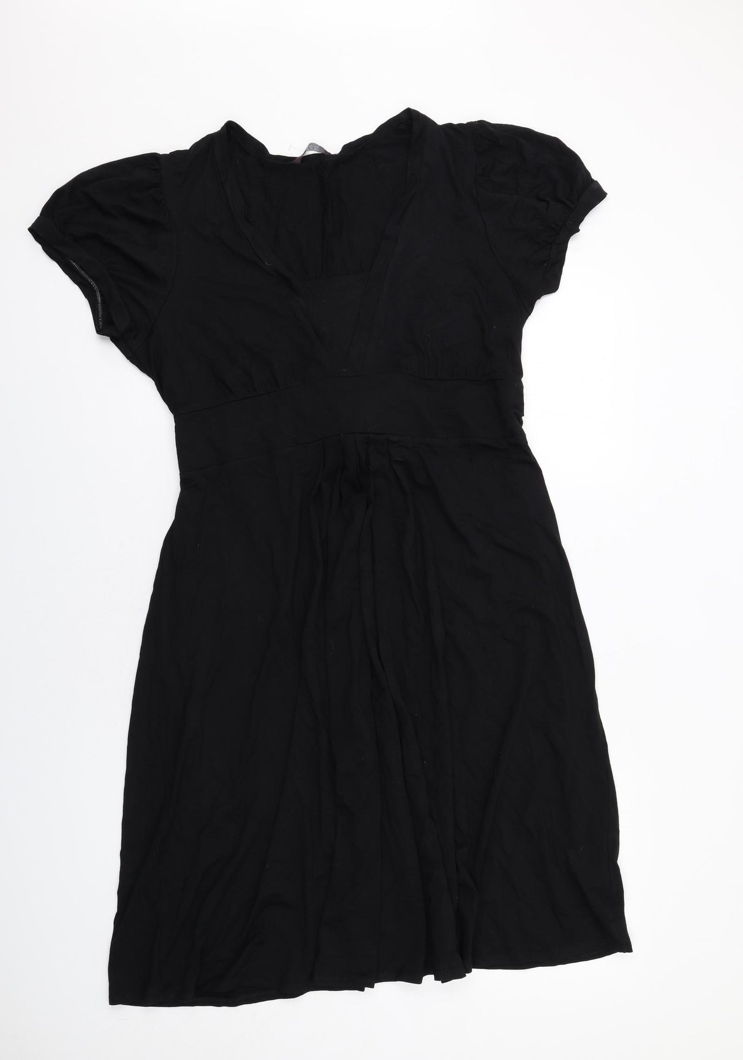 Evans Womens Black Viscose Trapeze & Swing Size 20 V-Neck Pullover