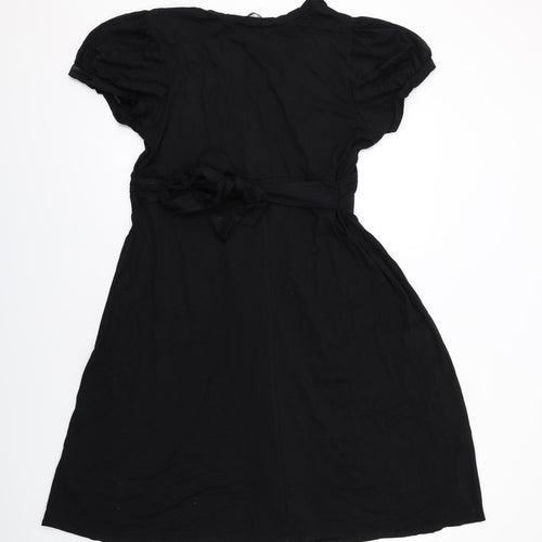 Evans Womens Black Viscose Trapeze & Swing Size 20 V-Neck Pullover