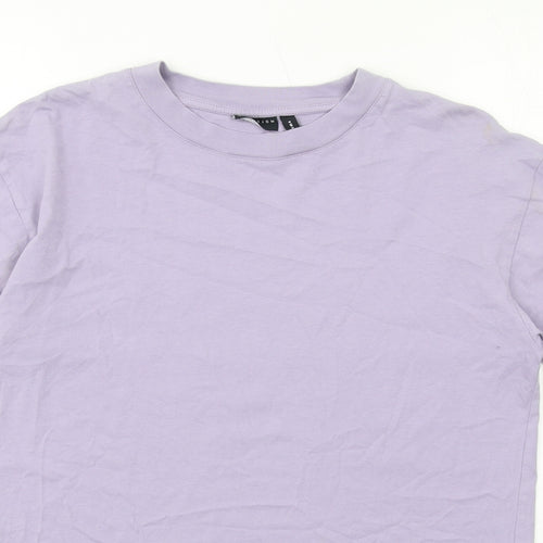 ASOS Womens Purple Cotton Basic T-Shirt Size 4 Crew Neck