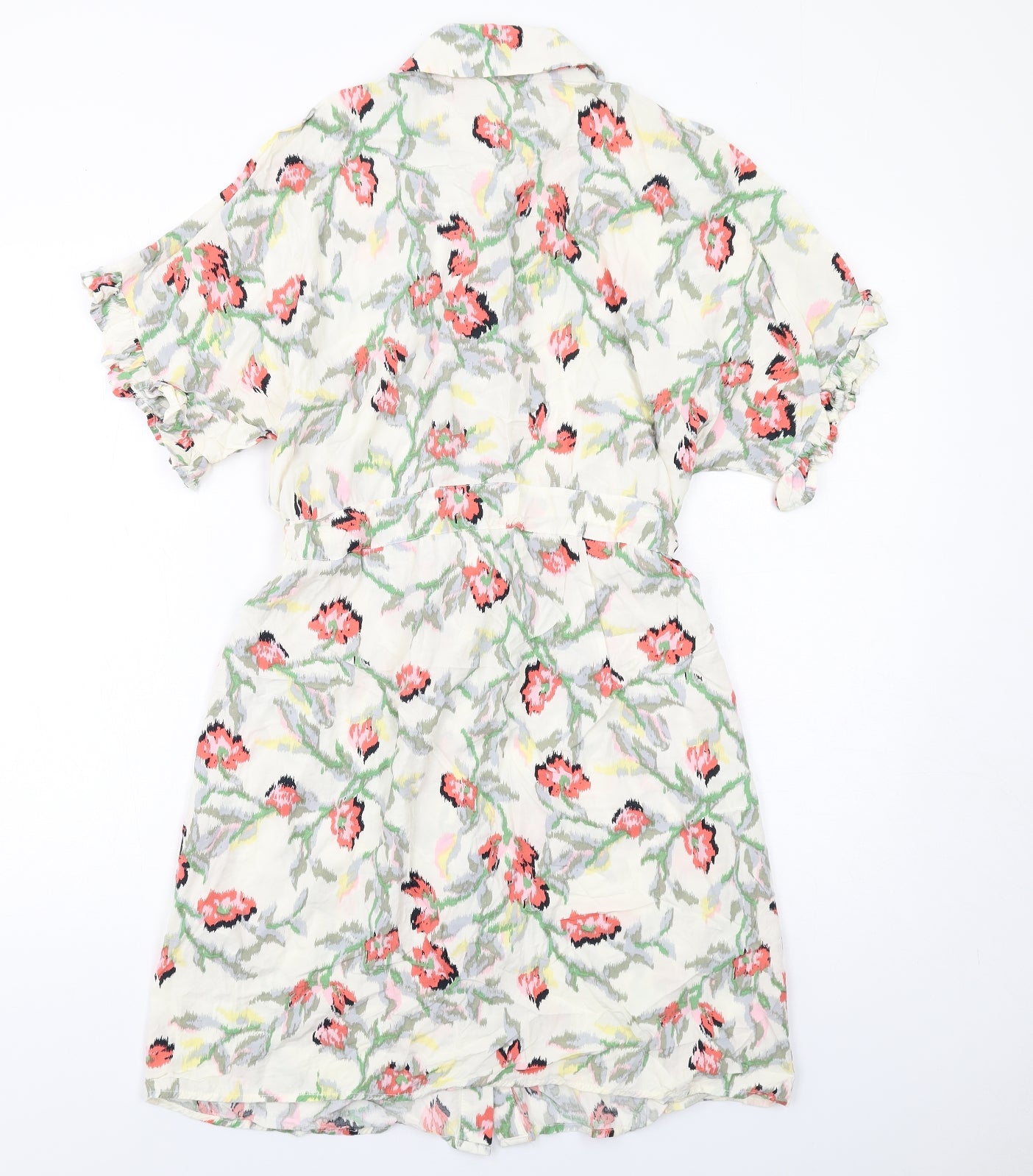 Soaked in Luxury Womens Multicoloured Floral Viscose Shirt Dress Size XS Collared Button