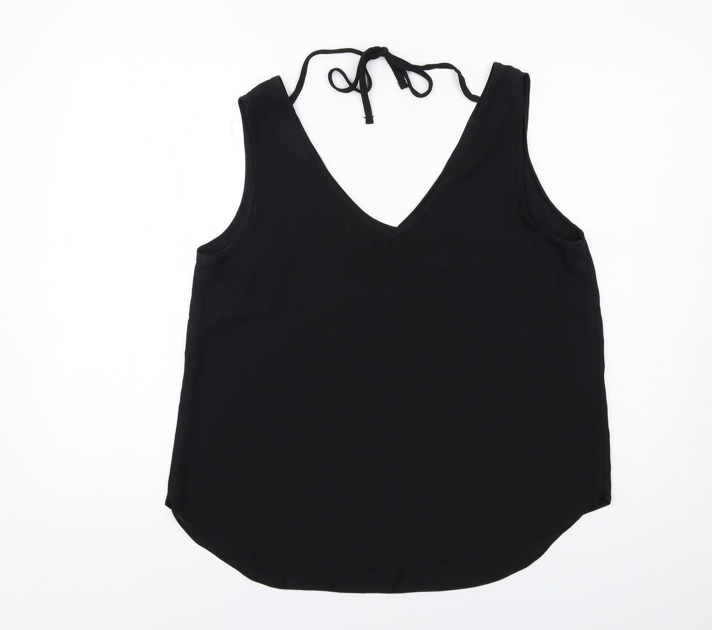 Wallis Womens Black Polyester Basic Tank Size 14 V-Neck