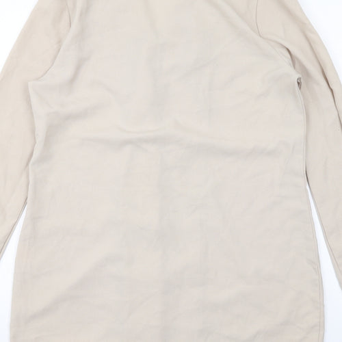 Missguided Womens Beige Polyester Jacket Dress Size 6 Collared Button