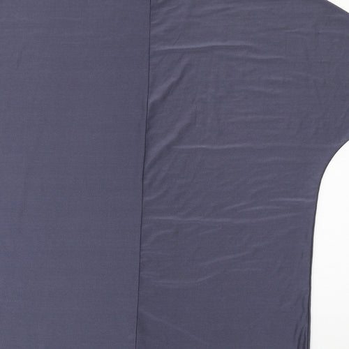 Missguided Womens Blue Polyester Basic T-Shirt Size 10 Round Neck