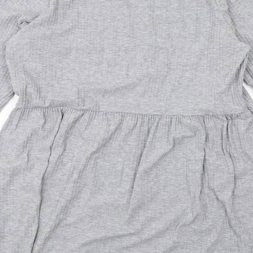 Boohoo Womens Grey Polyester A-Line Size 18 Round Neck Pullover