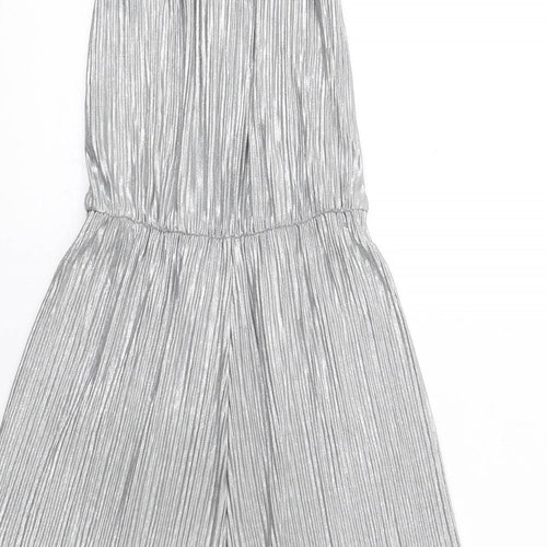 NEXT Girls Silver Polyester Jumpsuit One-Piece Size 7 Years L14 in Pullover - Plisse
