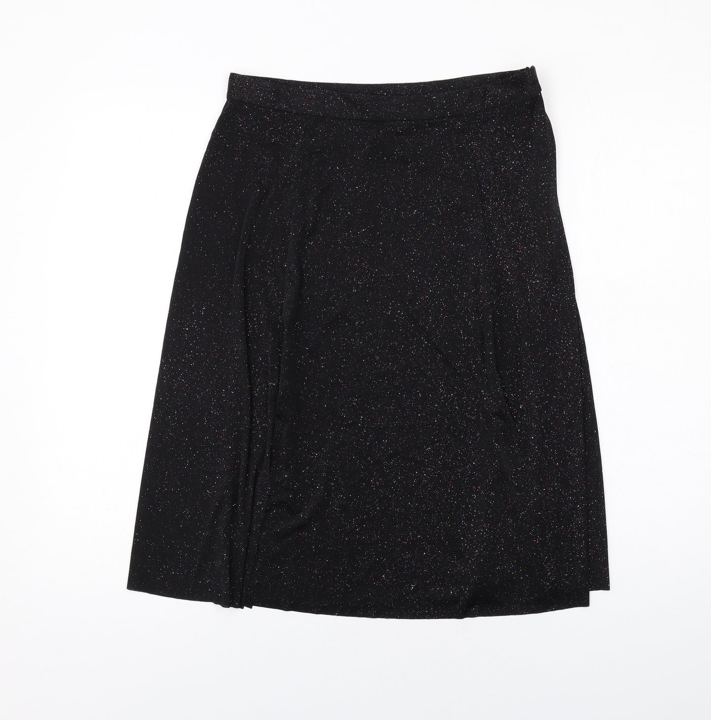 & Other Stories Womens Black Polyester Swing Skirt Size 12 Zip