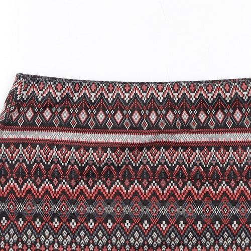 New Look Womens Multicoloured Geometric Polyester Bandage Skirt Size 12