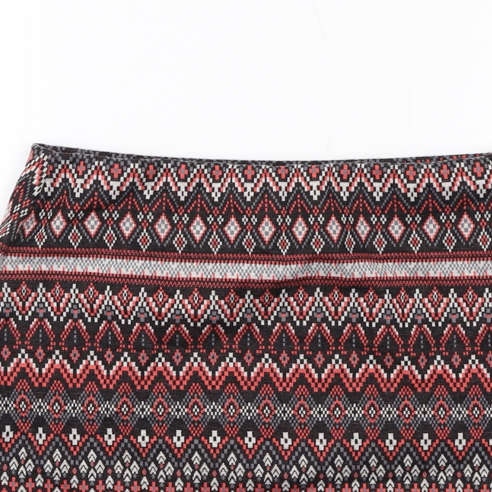 New Look Womens Multicoloured Geometric Polyester Bandage Skirt Size 12