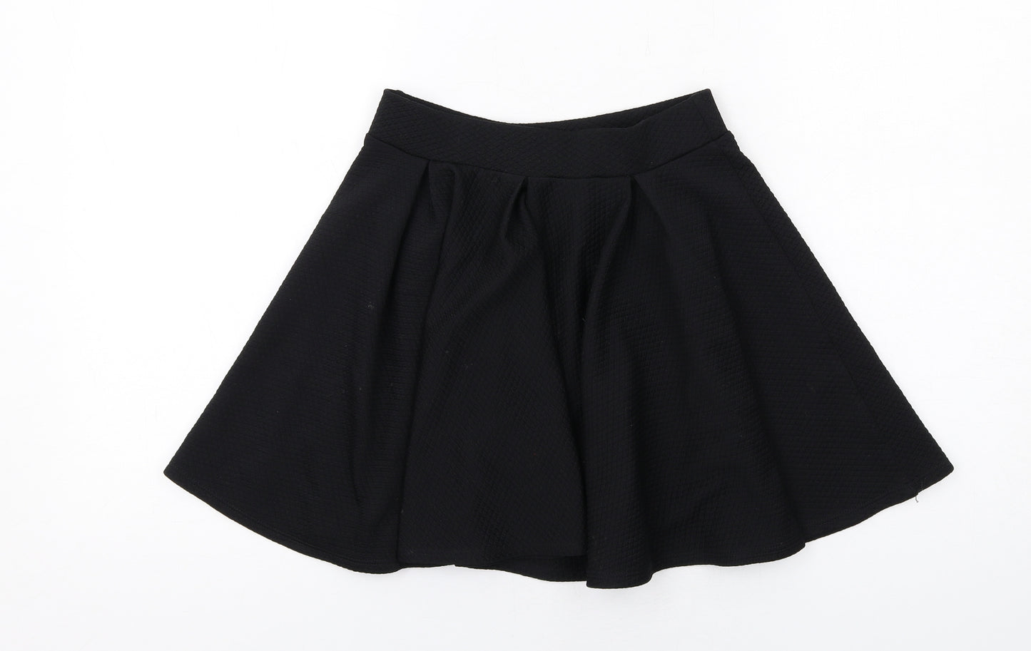 Miss Selfridge Womens Black Polyester Skater Skirt Size 8