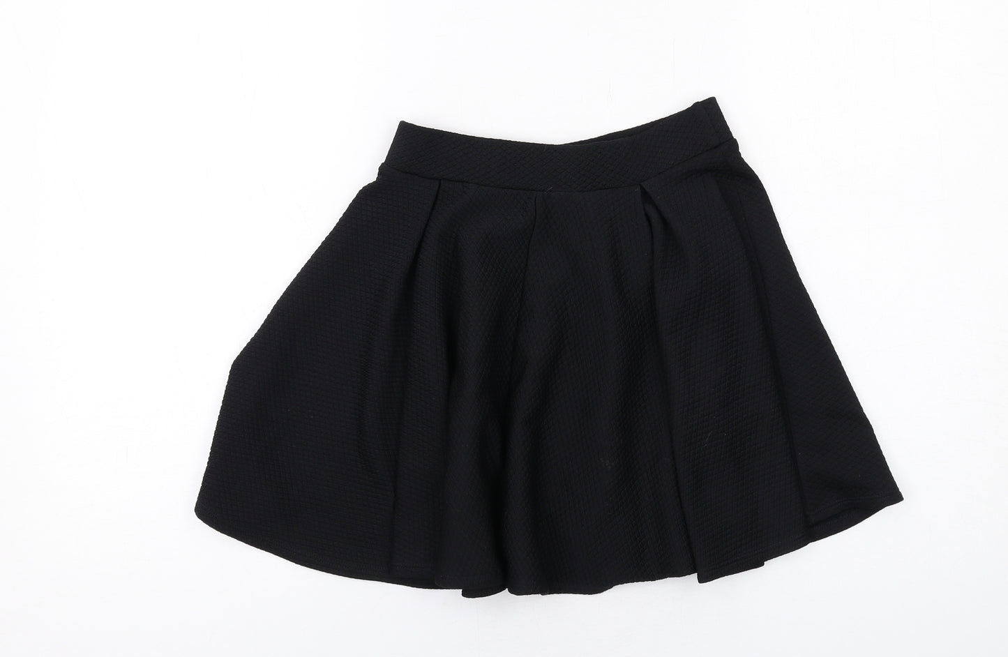 Miss Selfridge Womens Black Polyester Skater Skirt Size 8