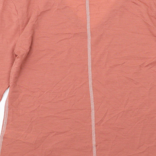 Per Una Womens Pink Polyester Basic T-Shirt Size 10 V-Neck - Contrast Stitching