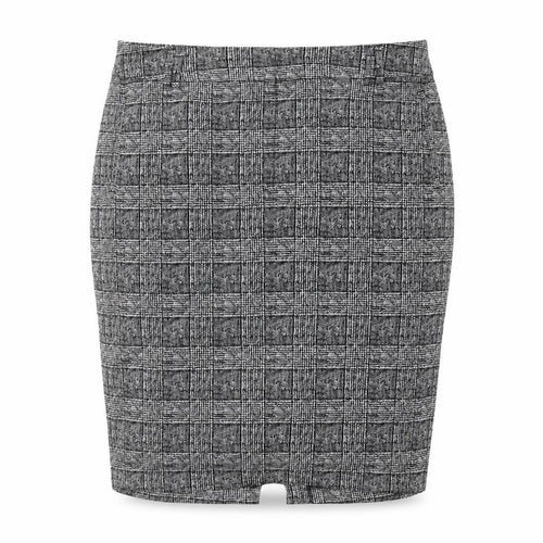 Marks and Spencer Womens Grey Plaid Polyester Straight & Pencil Skirt Size 16 Zip