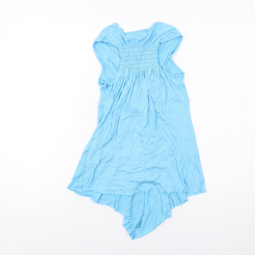 Select Womens Blue Viscose Basic Blouse Size 10 V-Neck