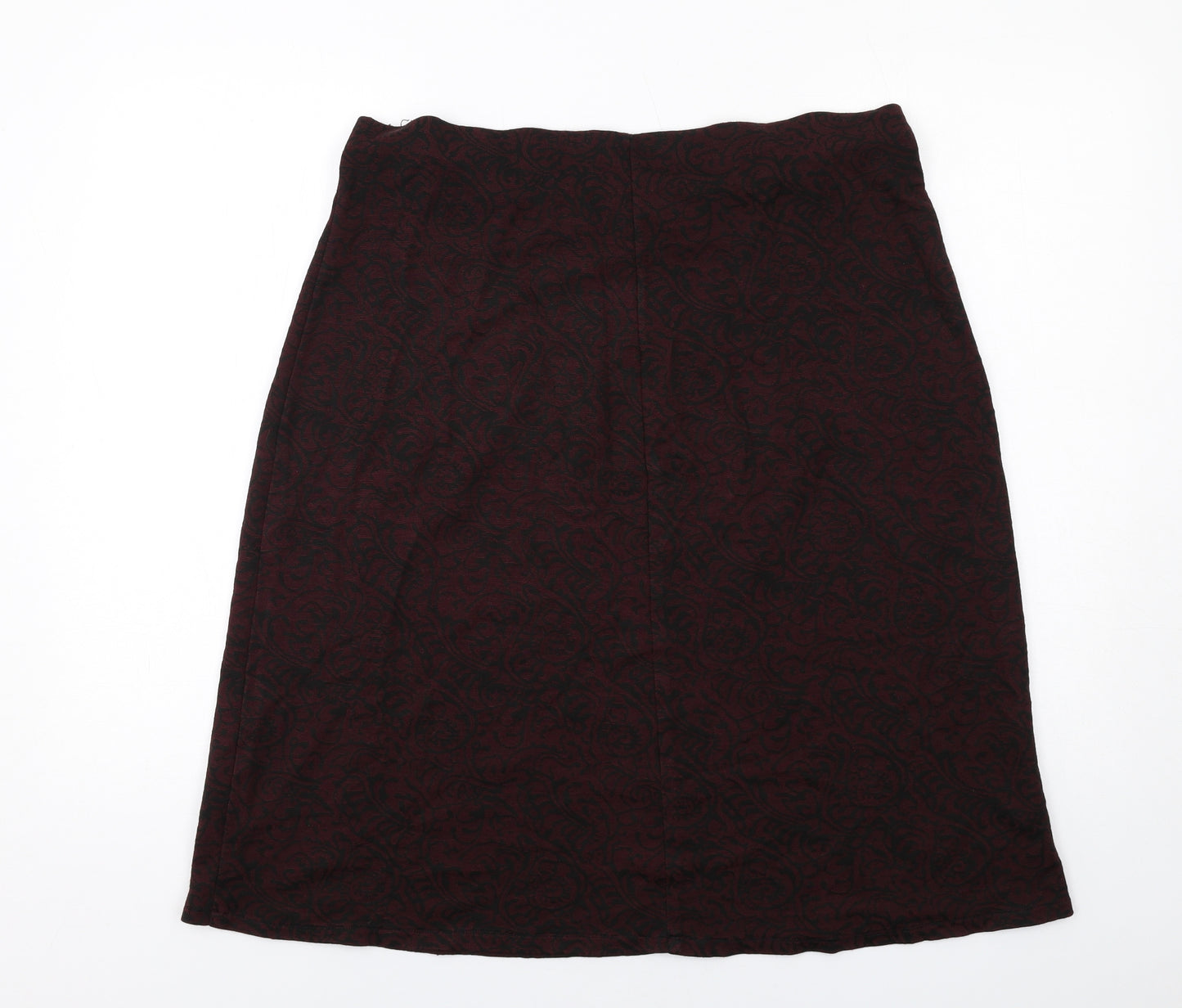 Bonmarché Womens Red Acrylic A-Line Skirt Size 18