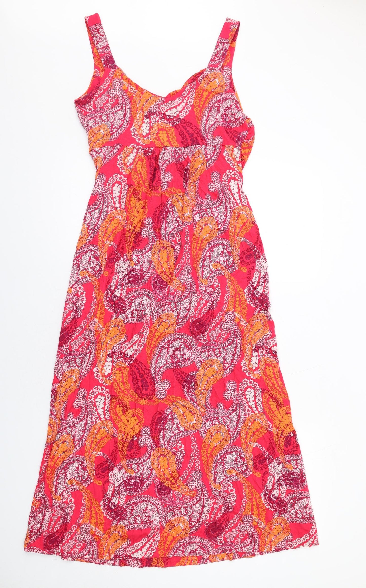 Pepperberry Womens Multicoloured Geometric Viscose Maxi Size 12 V-Neck Pullover