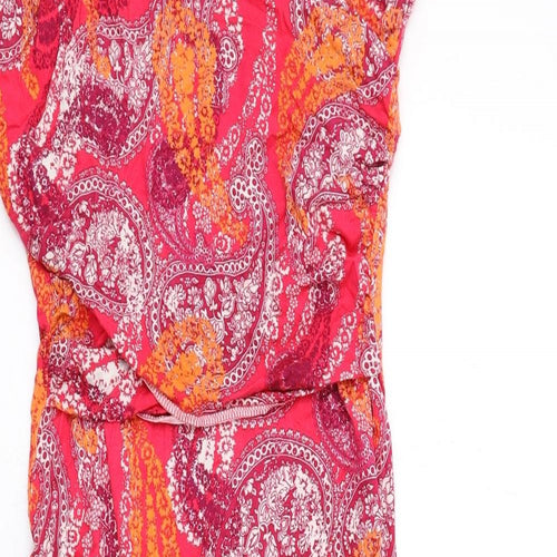 Pepperberry Womens Multicoloured Geometric Viscose Maxi Size 12 V-Neck Pullover