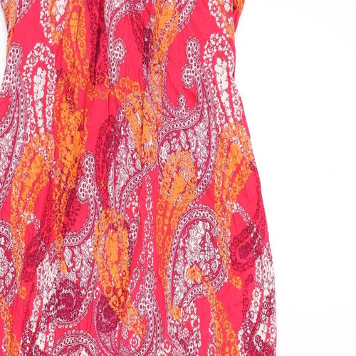 Pepperberry Womens Multicoloured Geometric Viscose Maxi Size 12 V-Neck Pullover