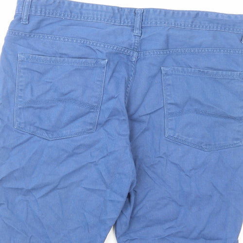 Denim & Co. Mens Blue Cotton Chino Shorts Size 36 in L11 in Regular Zip