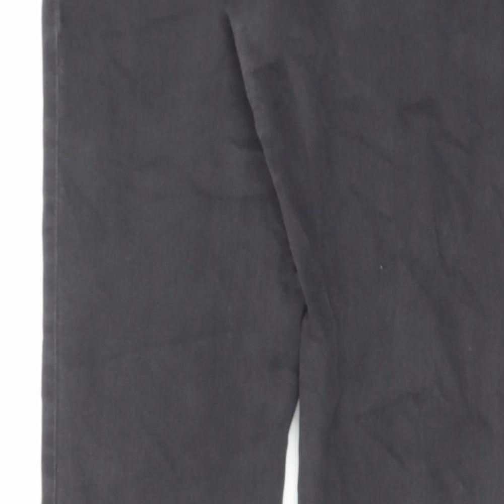 marks and Womens Grey Cotton Skinny Jeans Size 14 L32 in Regular