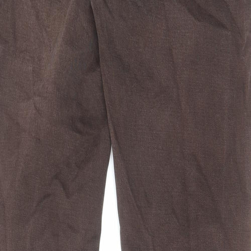 Levi's Womens Brown Cotton Straight Jeans Size 34 in L31 in Slim Zip - Raw Hem